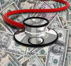 Money and stethescope - diagnose business problems